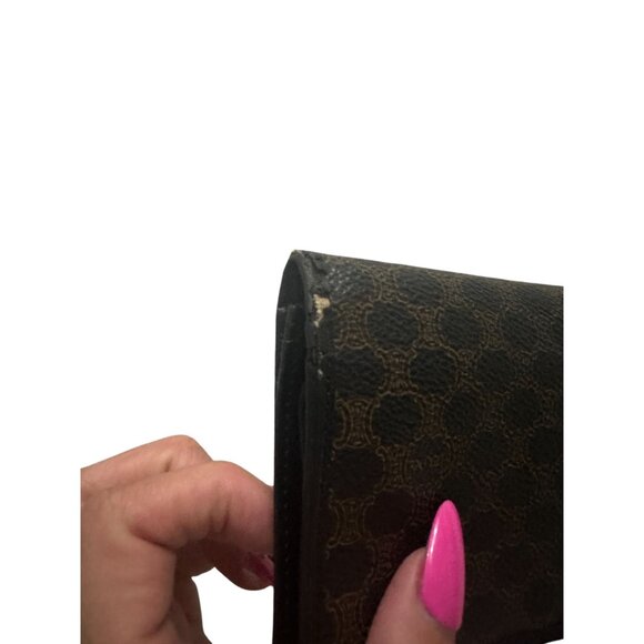 CELINE Womens Vintage Long Logo Clutch Wallet - Picture 10 of 11